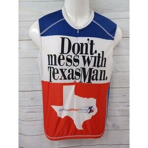 Kinelogear Texas State Flag Cycling Jersey Shirt Don't mess with Texas M